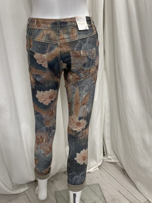 Rev Flower Jean Back Turnup Beige