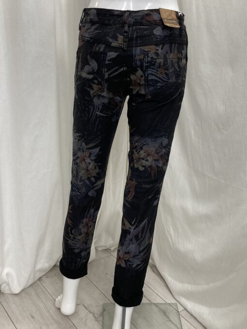 Rev Flower Jean Turnup Back