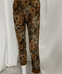Rev Flower Jean Turnup Tan