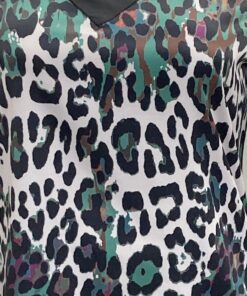 Robell Animal Print Green Close Top