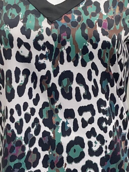 Robell Animal Print Green Close Top