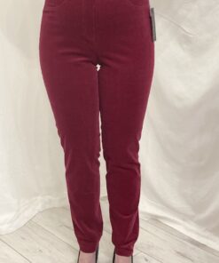 Robell Bella In Needlecord Regular Leg 31" Slim Fit And A Straight Leg In Cherry Red Size 16 (42)