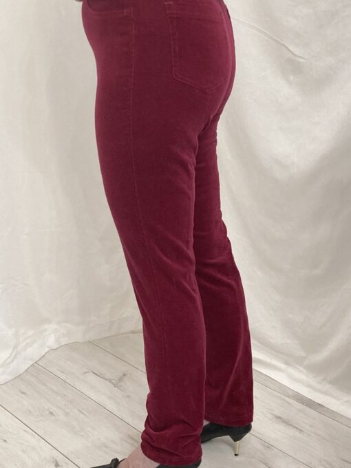 Robell Bella In Needlecord Regular Leg 31" Slim Fit And A Straight Leg In Cherry Red Size 20 (46) - Image 2