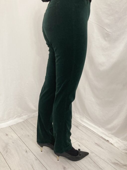 Robell Bella In Needlecord Regular Leg 31" Slim Fit And A Straight Leg In Forest Green Size 8 (34) - Image 2