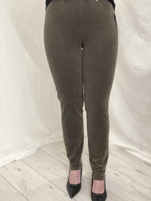 Robell Bella In Needlecord Regular Leg 31" Slim Fit And A Straight Leg In Taupe Size 12 (38)