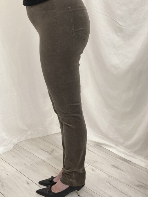 Robell Bella In Needlecord Regular Leg 31" Slim Fit And A Straight Leg In Taupe Size 12 (38) - Image 2