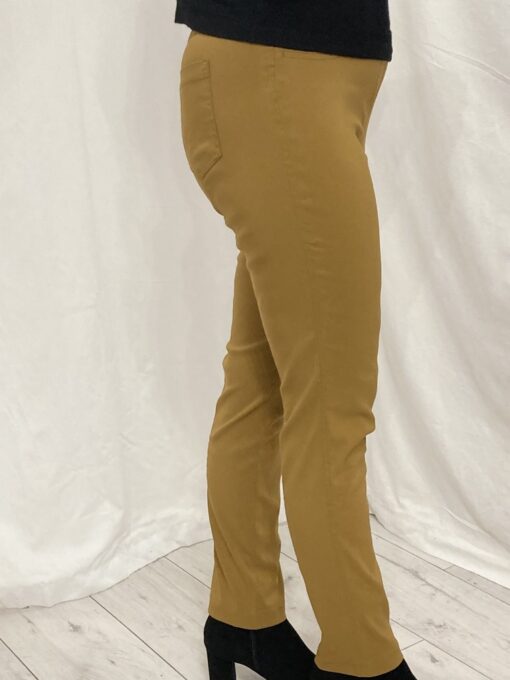Robell Bella Short Leg 29" Slim Fit And A Straight Leg In Curry Size 8 (34)