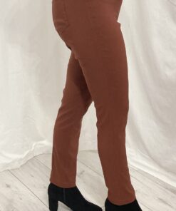 Robell Bella Short Leg 29" Slim Fit And A Straight Leg In Dark Tan Size 12 (38)