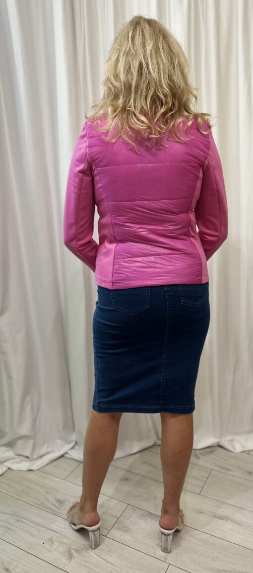 I'Cona By Robell Short Jacket With Two Zip Pockets In A Bright Pink With A Padded Front And Back Size 16 - Image 5