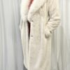 Faux Fur Long Coat in Winter White